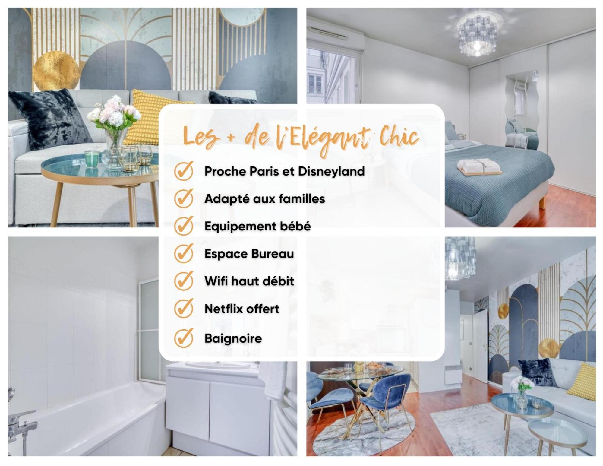 L'Elegant Chic-T2-Paris-Disneyland Jo Paris 2024 Нуазі-ле-Гран Екстер'єр фото