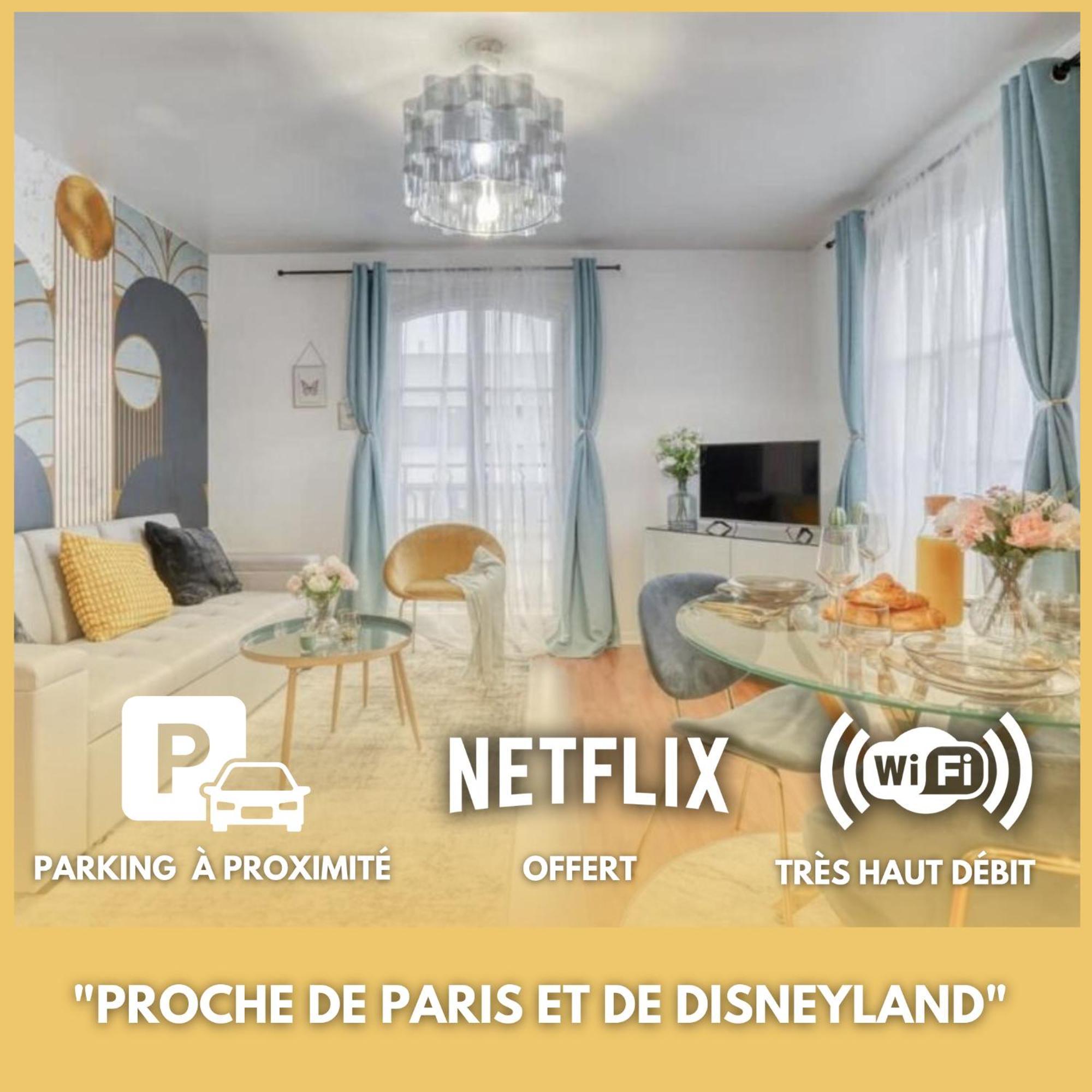 L'Elegant Chic-T2-Paris-Disneyland Jo Paris 2024 Нуазі-ле-Гран Екстер'єр фото